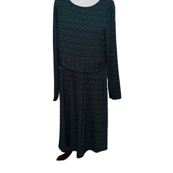 NEW Boden Abigail Jersey Dress Long Sleeve Mini Polka Dots Gathered Waist sz 16 - Picture 1 of 9